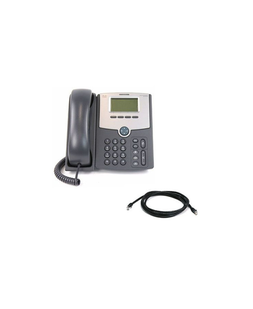 Cisco SPA512G-RF 1-Line IP Phone in Gray w/ Display PoE and Port