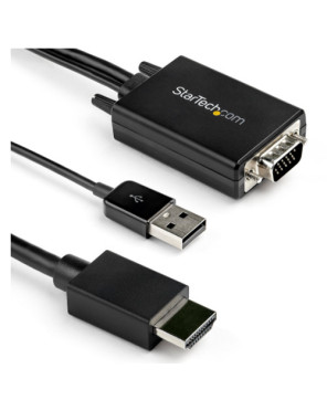 StarTech 3m VGA to HDMI Adapter Cable with USB Audio Support & Power VGA2HDMM3M
