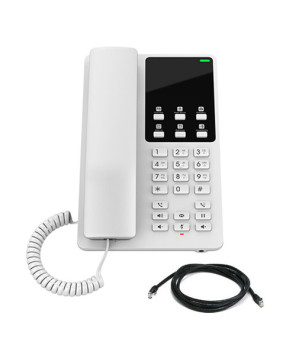 Grandstream 2-Line Desktop Hotel Phone in White with Built-In Wi-Fi GHP620W