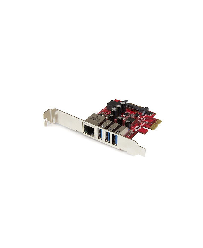 StarTech 3-Port PCI Express USB 3.0 Card + Gigabit Ethernet PEXUSB3S3GE
