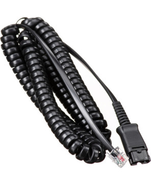 HP Poly/Plantronics U10P-S QD to Male Modular Plug Coiled Cable 38099-01 / 784S0AA For Cisco 7911 / 12
