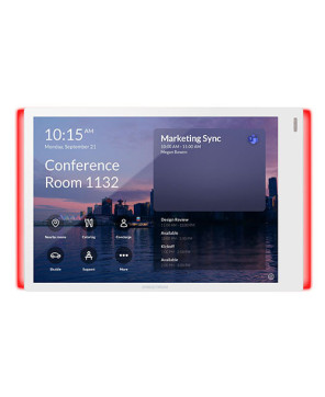 Buy Crestron 7" Room Scheduling Touch Screen for Microsoft Teams Software with TSW-770-LB-W-S Light Bar TSS-770-T-W-S-LBKIT - White Smooth