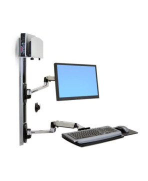 Buy Ergotron LX Wall Mount System with Medium CPU Holder 45-247-026 for 24" LCD, Keyboard, CPU