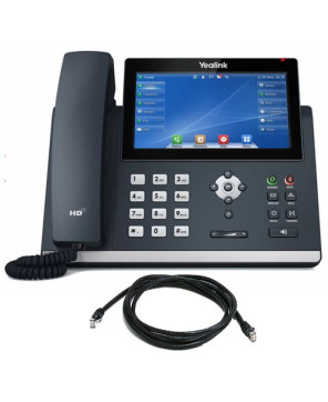 Business Phone System Bundle 2 - 1X Yealink SIP-T48U Ultra-Elegant Gigabit IP Phone with 3X SIP-T43U 12-Line IP Phone + 4X Power Adapter 5V/1A