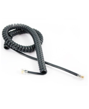 Alcatel Curly Telephone Cord Extended Life Long Tail 3M - Black