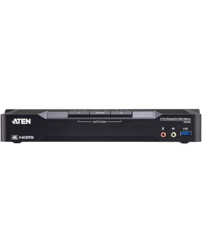 Aten 2-Port 4K DisplayPort Dual Display Mini-Matrix Boundless KVM Switch CM1942-AT-U