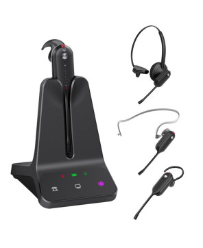 Yealink WH63 E2 Convertible MS Teams DECT Mono Wireless Headset WH63-E2-MS