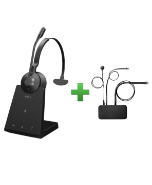 Bundle Jabra Engage 45 SE UC Mono Wireless Headset 9653-523-117 with Jabra Link EHS Adapter 14201-20