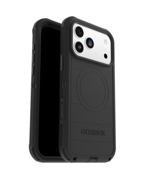 OtterBox Defender Pro MagSafe Case in Black 77-98380 for Apple iPhone 17 Pro 6.3" - Front & Back View