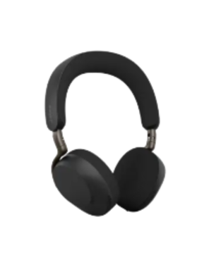 Jabra Evolve3 75 MS With USB-C Link390c Wireless Charging Pad in Black 37599-999-889 Front View