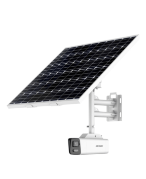 Hikvision 8MP ColorVu Fixed Bullet Solar Power 4G Network Camera Kit DS-2XS6A87G1 Side View