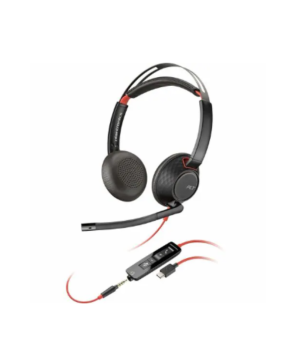 Poly Blackwire 5220 Stereo USB-C Headset +3.5mm Plug +USB-C/A Adapter 93S88AA